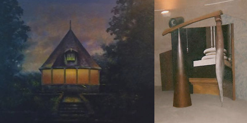 afb schilderij Vals Licht II, Bert Kinderdijk Particuliere collectie en installatie wankel evenwicht, mixed media, BK