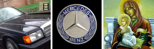 afb detail Mercedes 190D Bert Kinderdijk BK, Ster Mercedes lauwerkrans Benz Restauratieproject iconen BG en BK