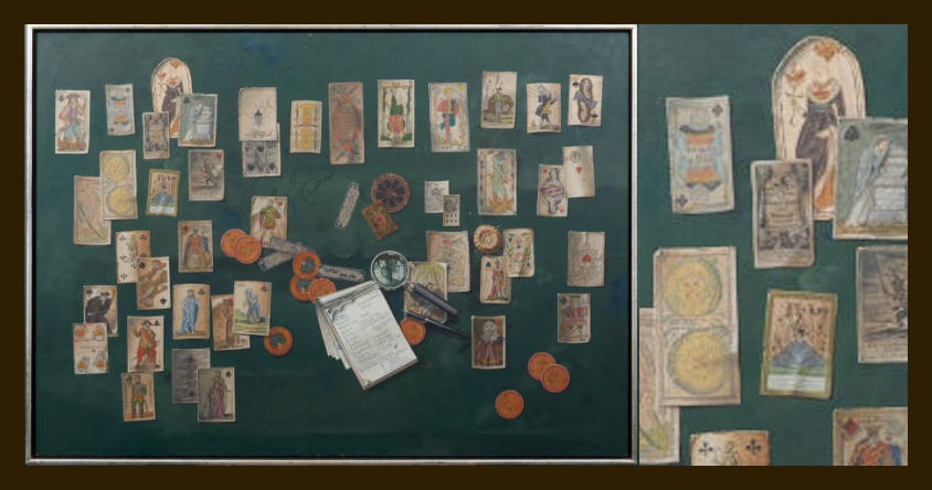 Bert Kinderdijk, Trompe l'oeuil van een speelkaartenverzameling, 1981. Part collectie