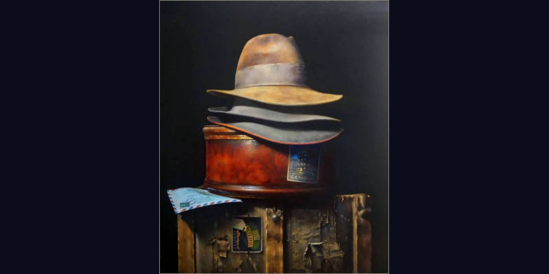 Schilderij 'Voor niet gemaakte reizen', Bert Kinderdijk BK 60x50 cm 2026