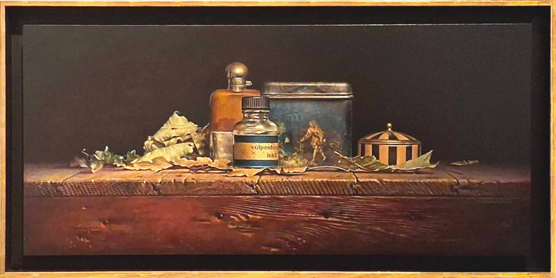 Bert Kinderdijk, BK 2026 Stilleven Herfstblik, olieverf op paneel, 23 x 53 cm